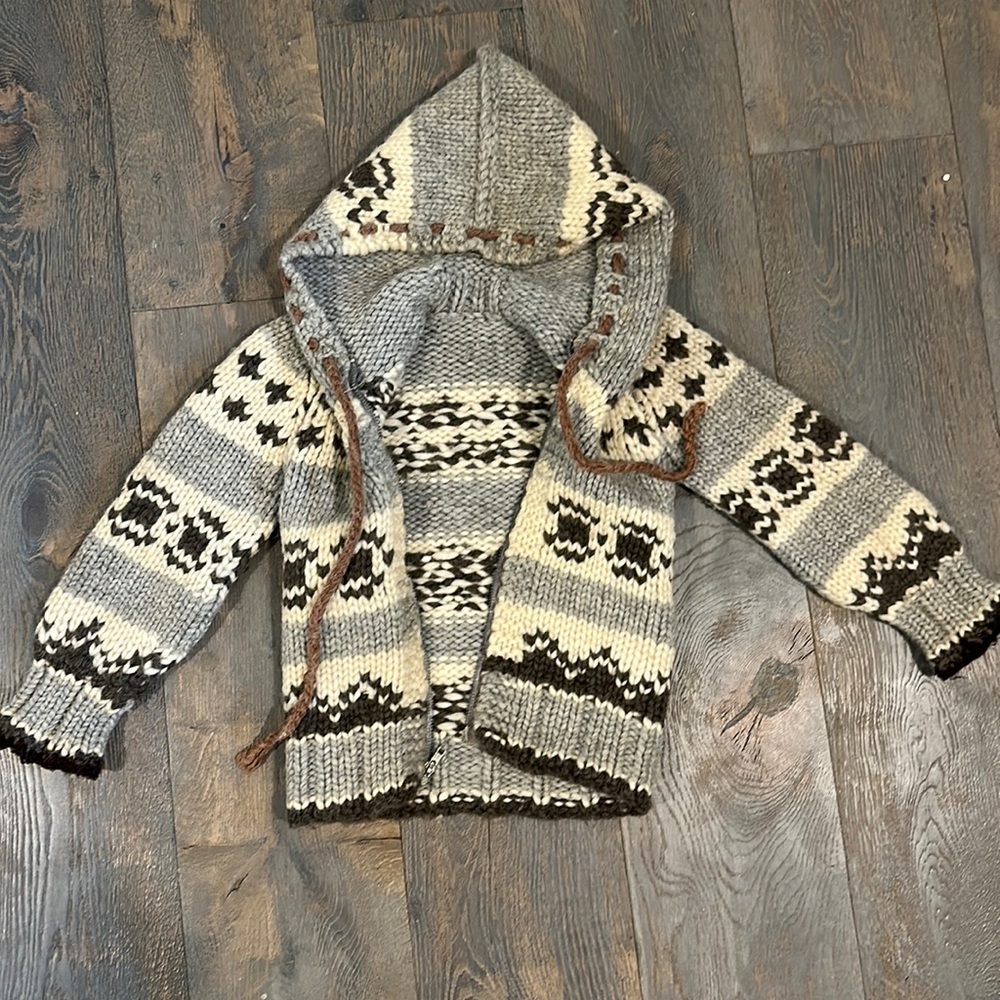 Handmade cowichan wool sweater